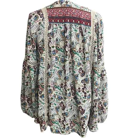 SUNDANCE CATALOG Jessamyn Lace Blouse Size Small Boho Summer tunic READ! - Picture 3 of 13
